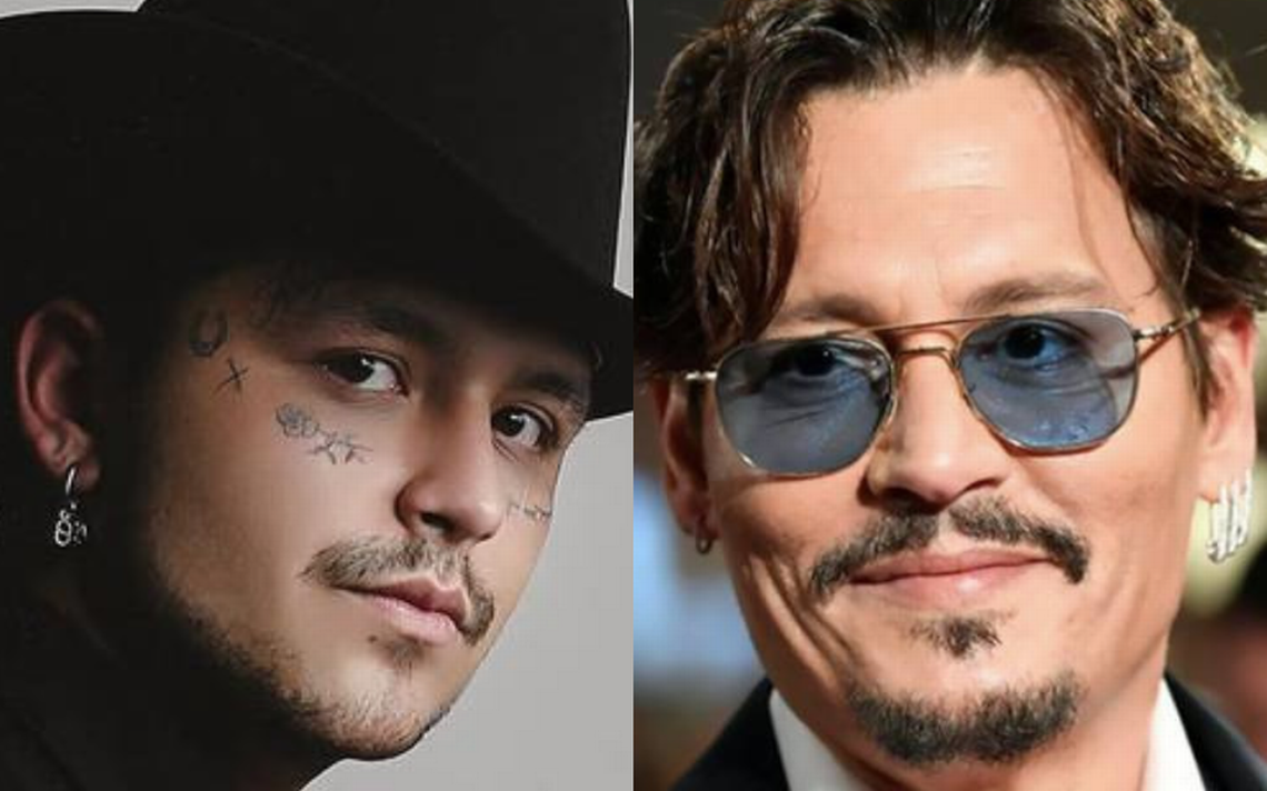 Christian Nodal y Johnny Depp se unen en un solo hombre